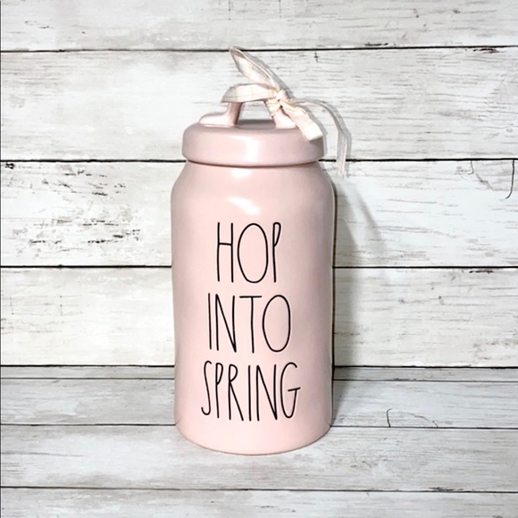 Rae Dunn Hop Into Spring canister brand new